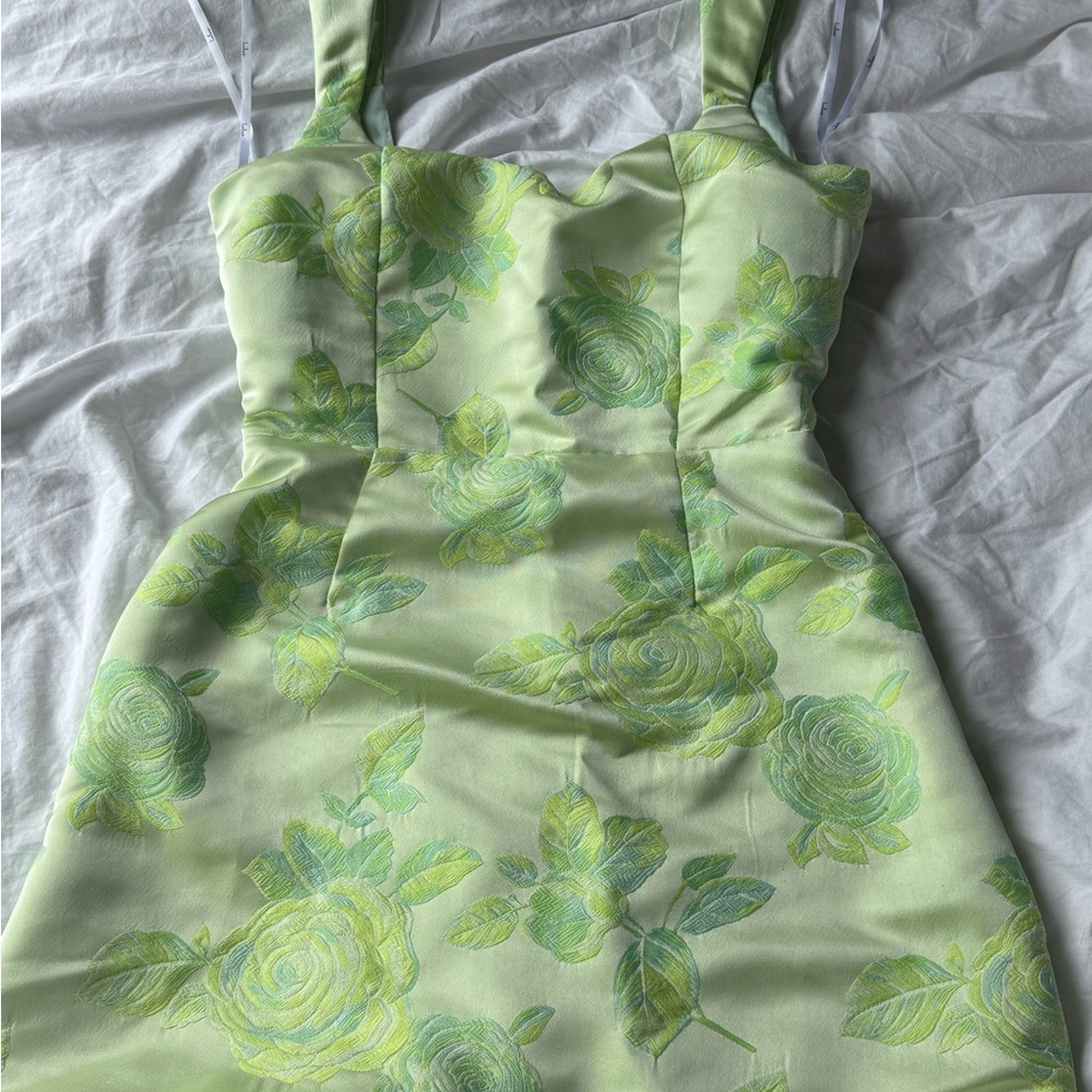 Floral Green Dress